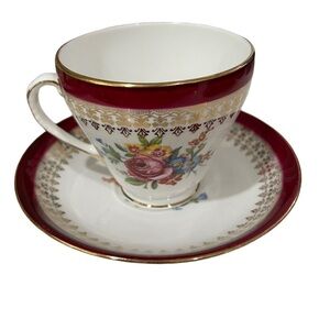 Grafton, Teacup and Saucer, bone China, made in England.